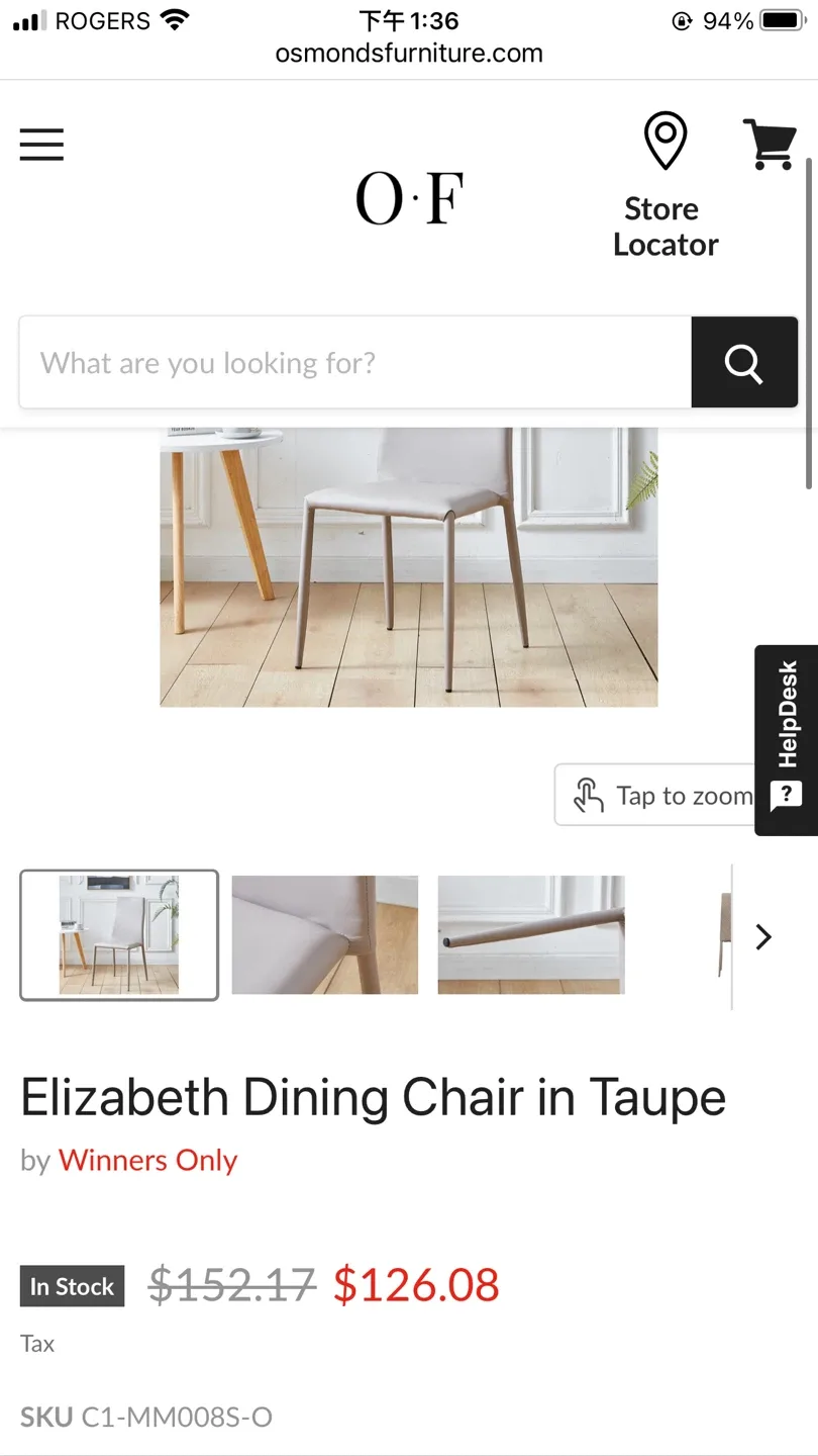 *Brand New*  6pc,Elizabeth Dining Chair in white image indicator(4)