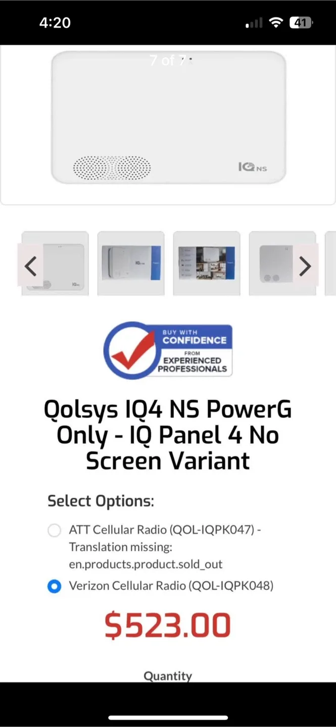 New - Qolsys IQ Panel 4 NS & Kasa Smart Wi-Fi Plugs image indicator(6)