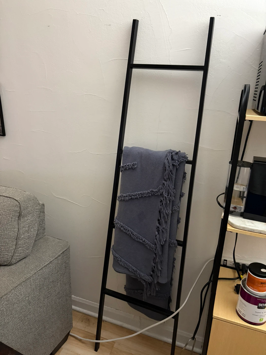 Black Metal Decorative Ladder