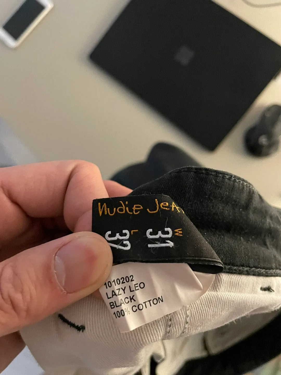 Nudie Jeans Loose Fit Black Pants size 33 image indicator(3)