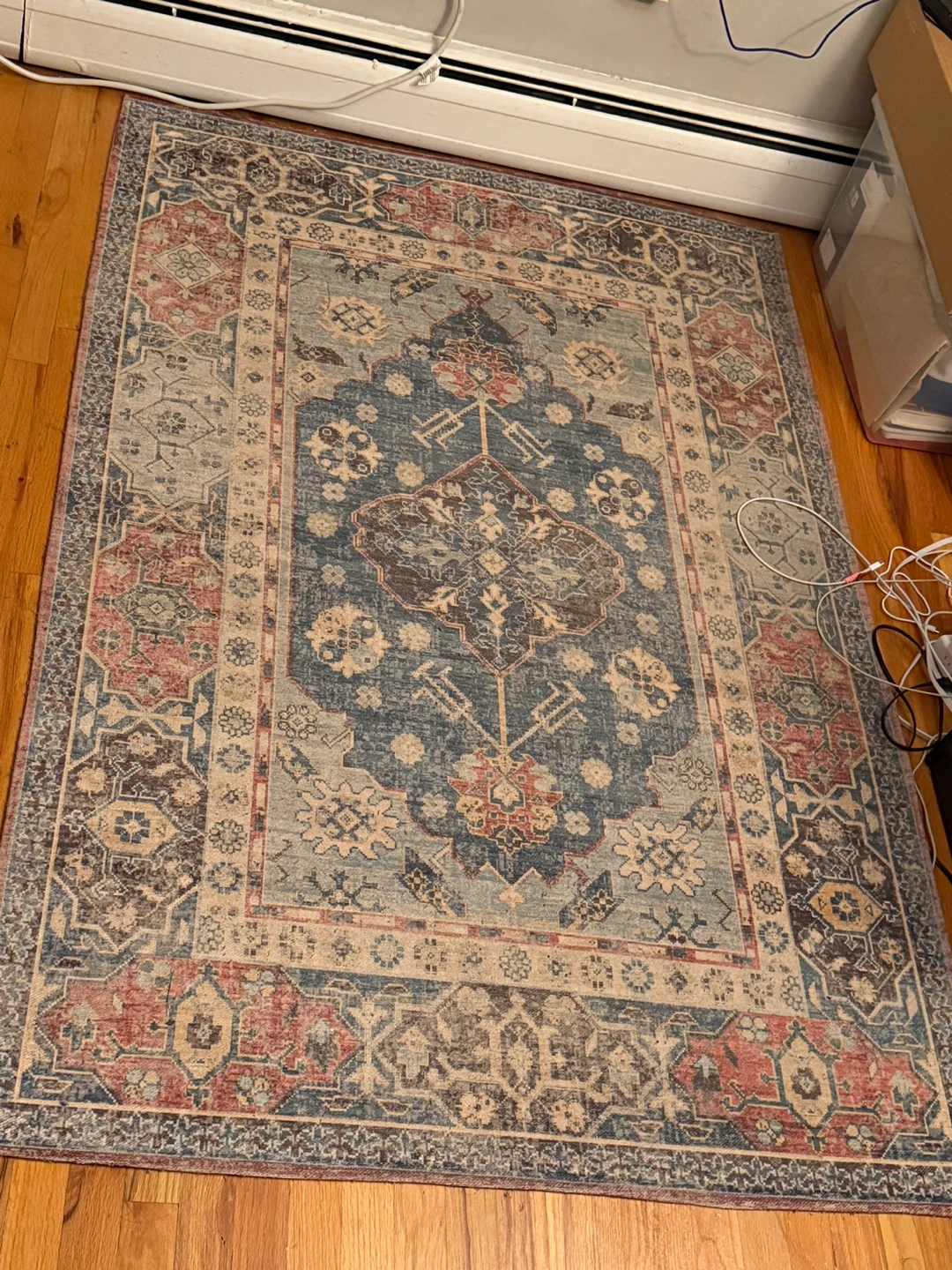 Area Rug - Blue, Red, Beige