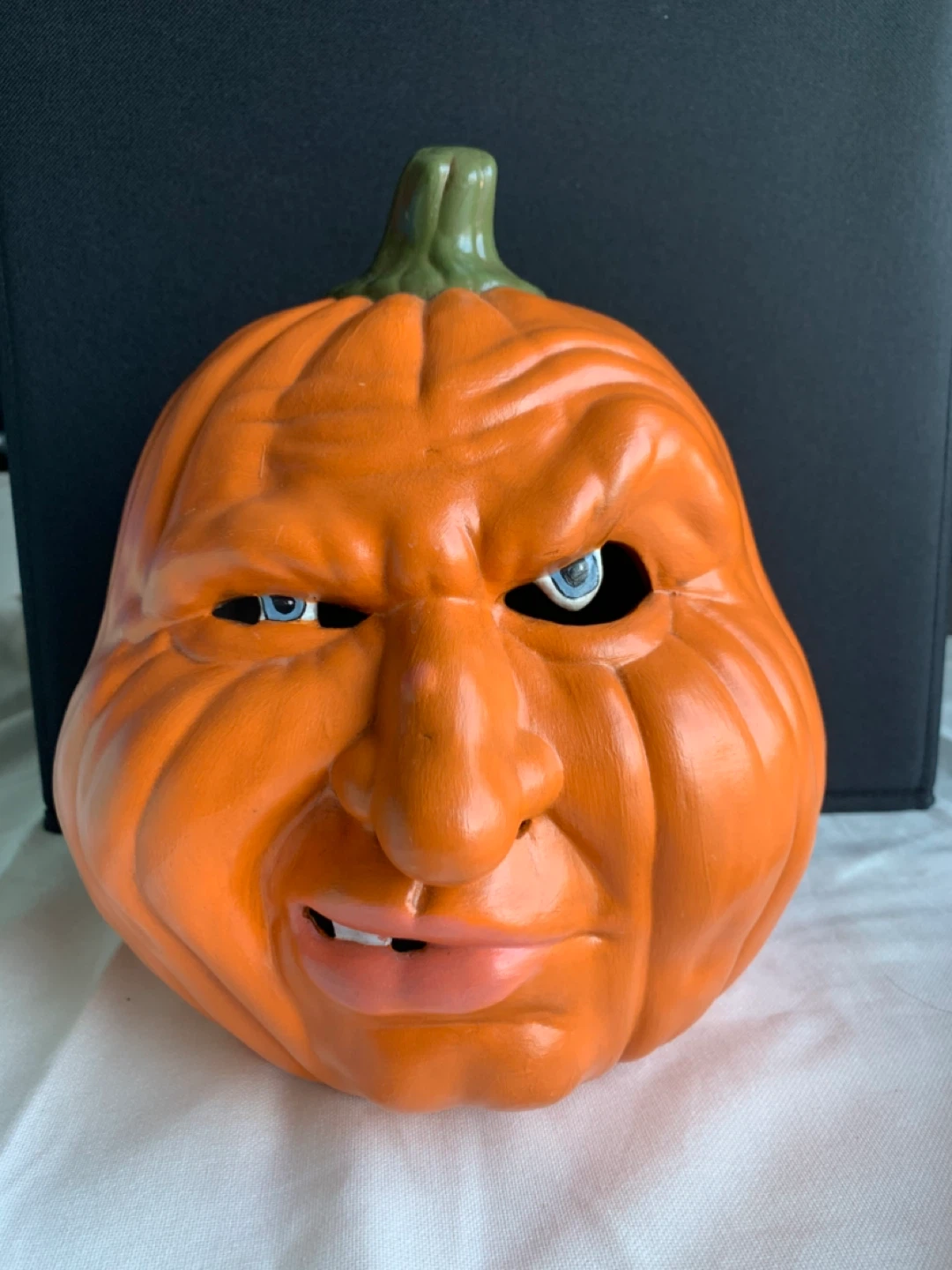 Vintage Scioto Ceramic Pumpkin  Signed 1998 Halloween Decor