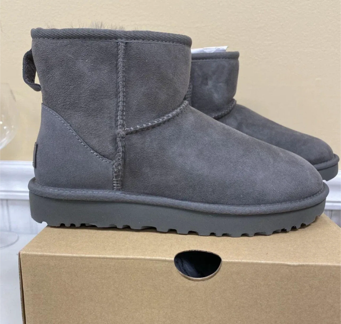 UGG Mini Boots - Size 7 - Gray thumbnail