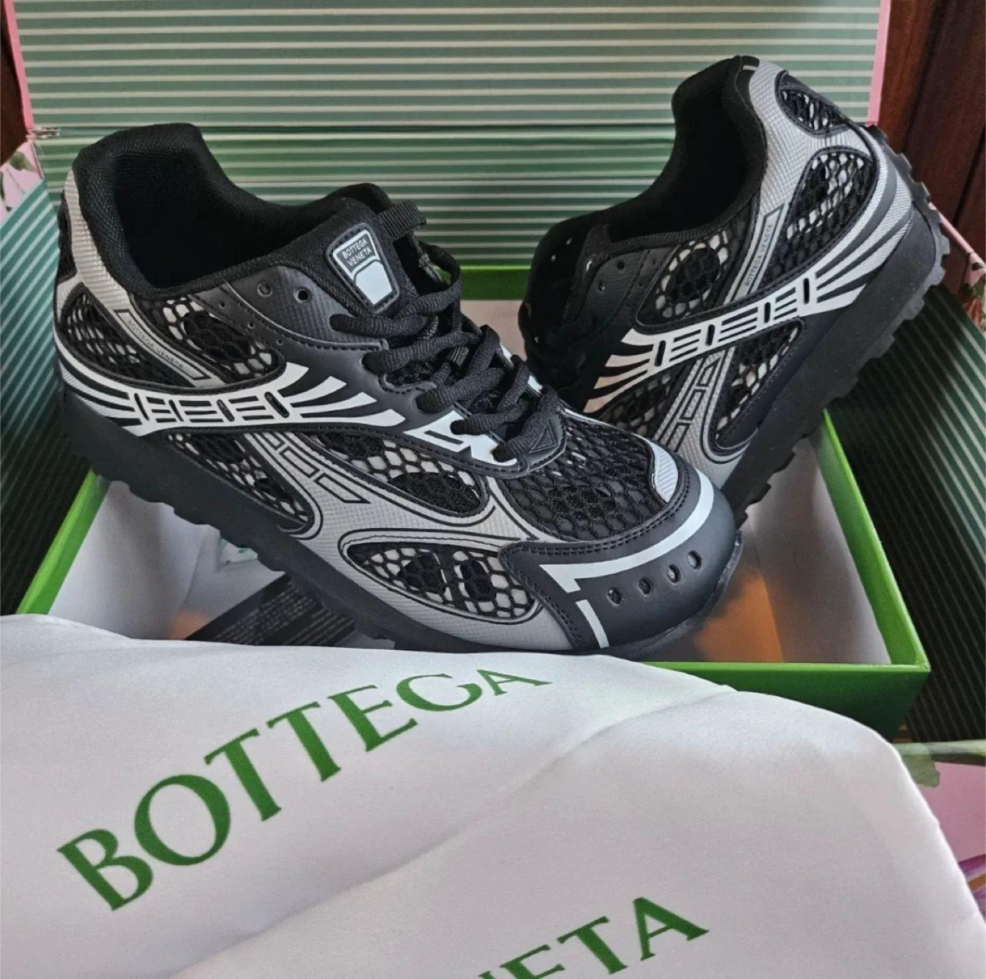 Bottega Veneta Lace-Up Sneakers, Size US 8 thumbnail