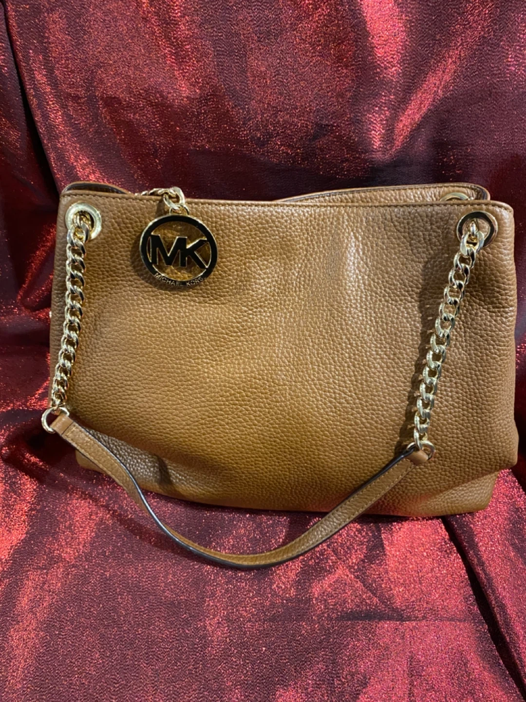 Michael Kors Brown Leather Shoulder Bag