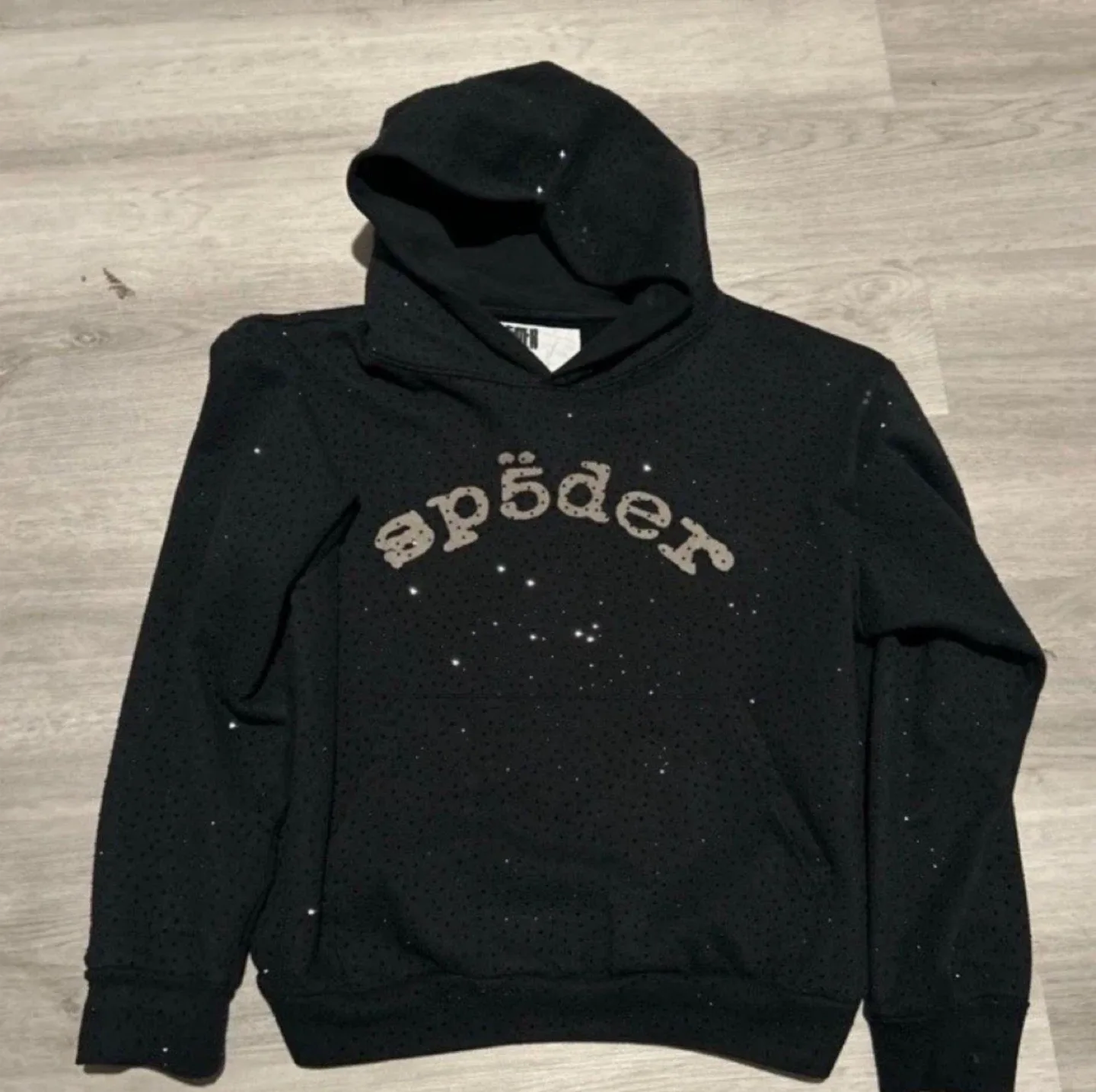 SP5DER Black Rhinestone Hoodie thumbnail