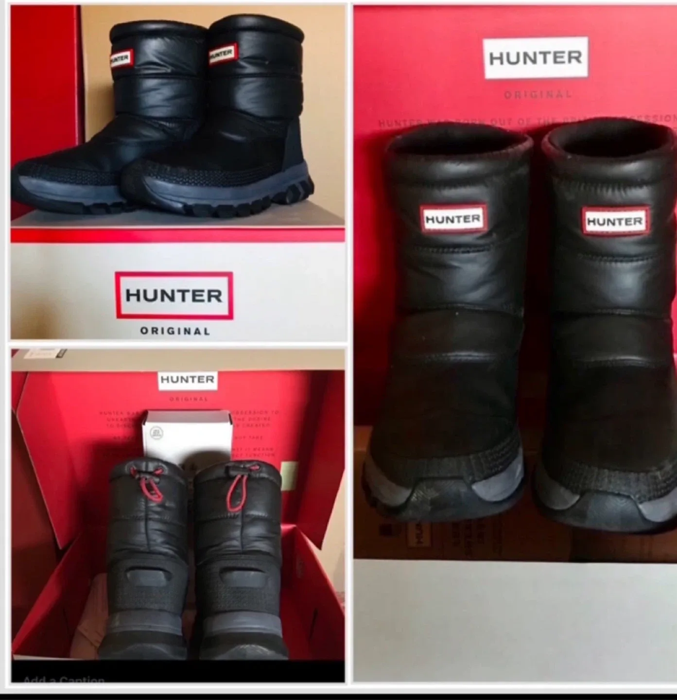 Hunter Original Winter Puffer Boots - Black sizes 5-6 image indicator(2)