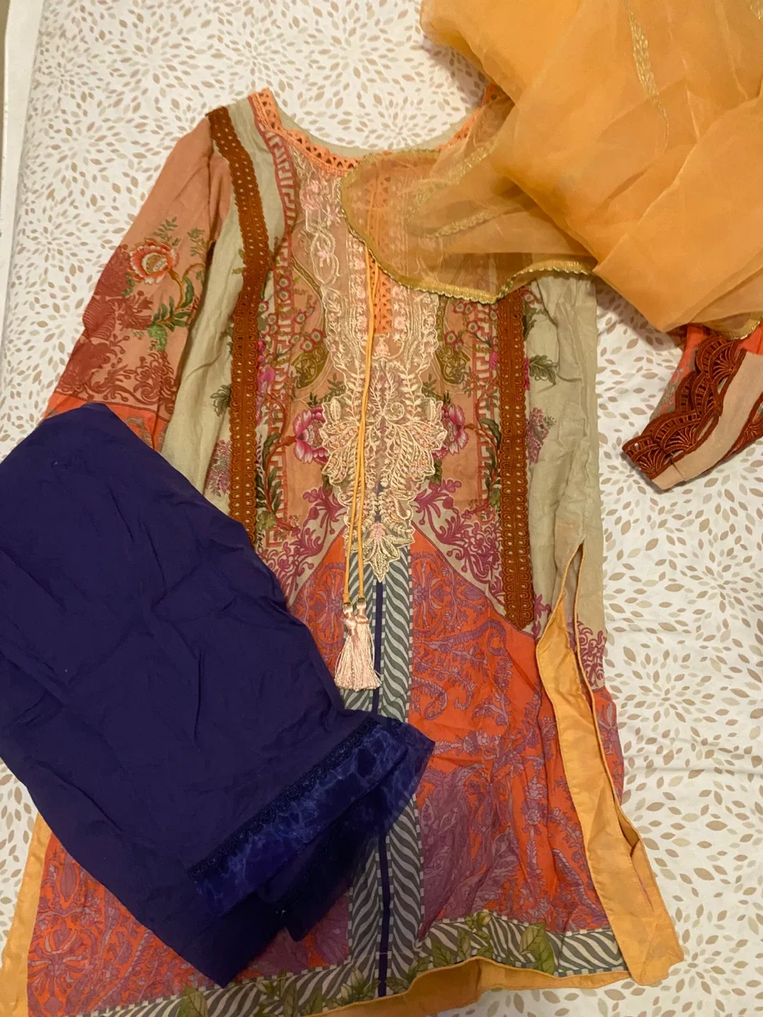 Floral Embroidered Salwar Kameez Suit thumbnail