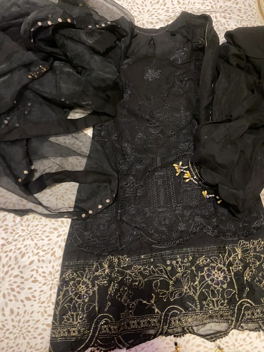 Black Embroidered Dress thumbnail