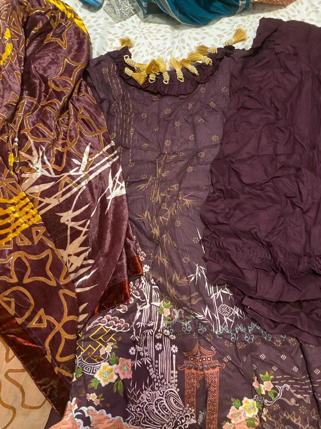 Brown patterned dress thumbnail