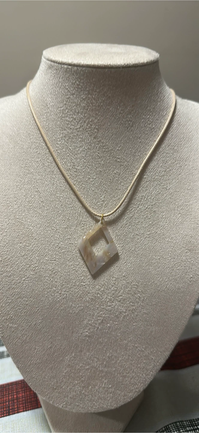 Handmade Square Pendant Necklace - photo 3