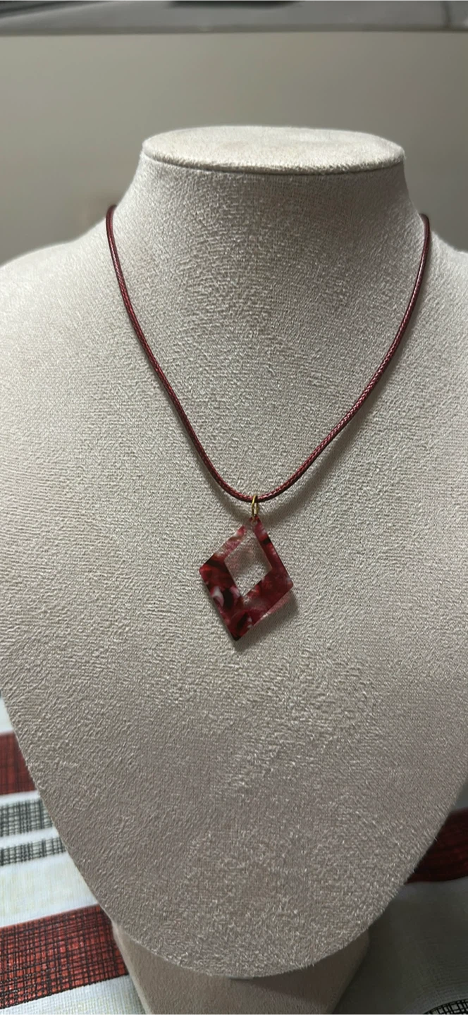Handmade Square Pendant Necklace - photo 2