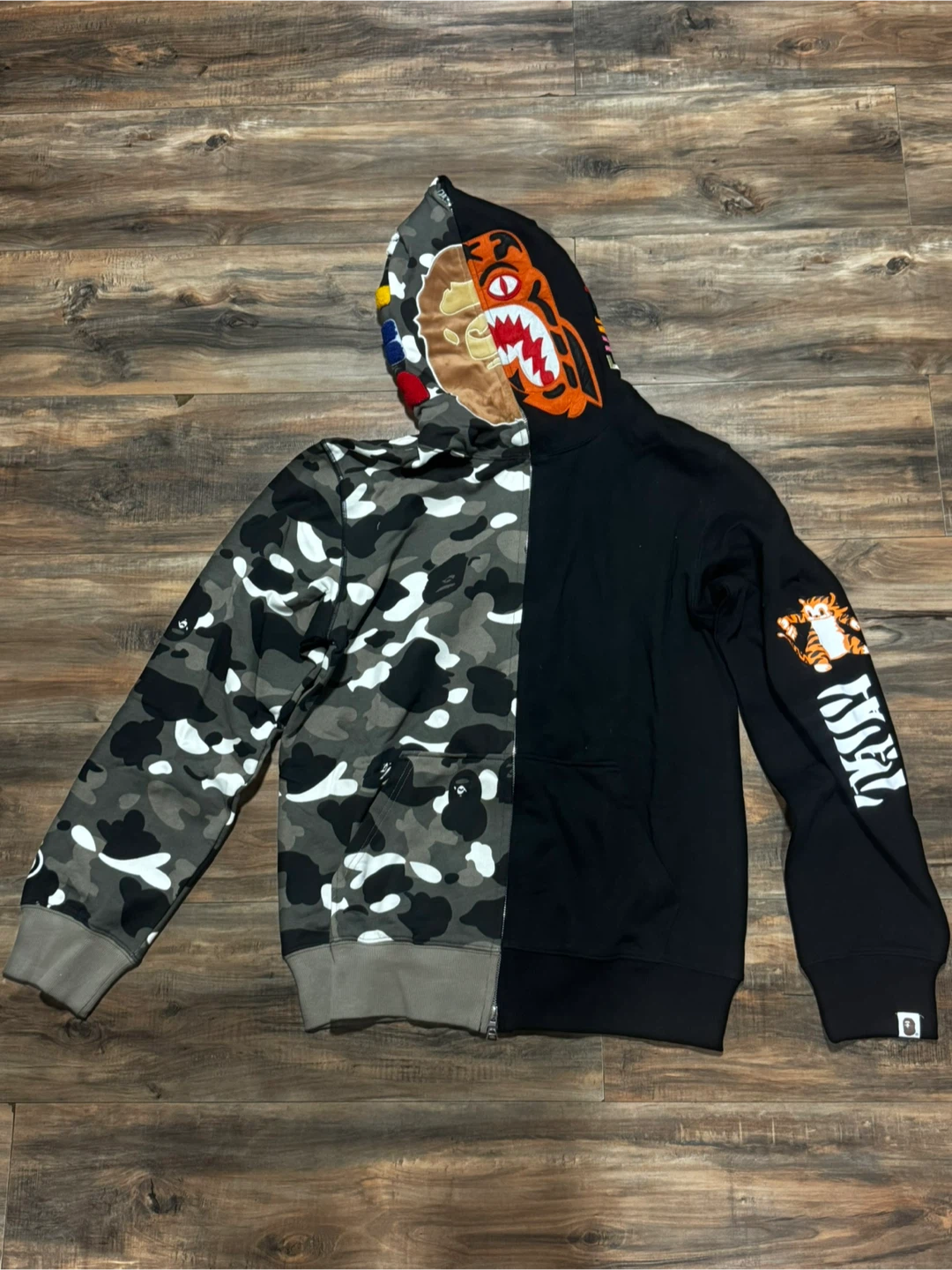 BAPE Funthera Militia Half Camo Hoodie