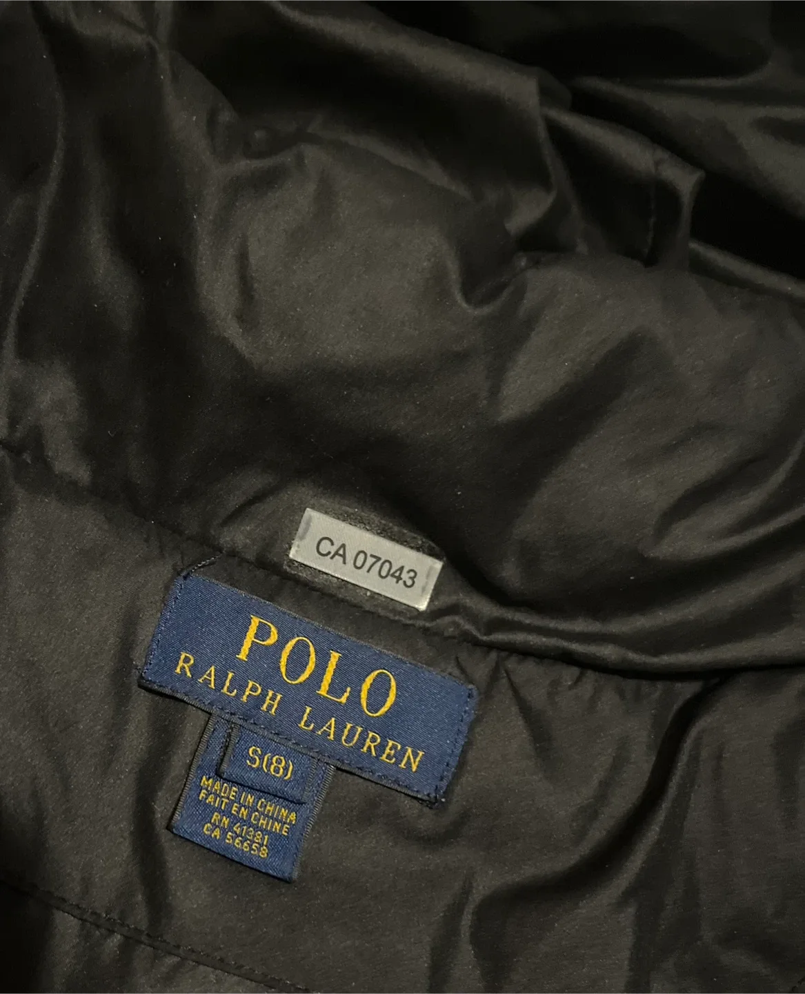 Ralph Lauren Black Puffer Jacket Size S (8) Kids image indicator(5)