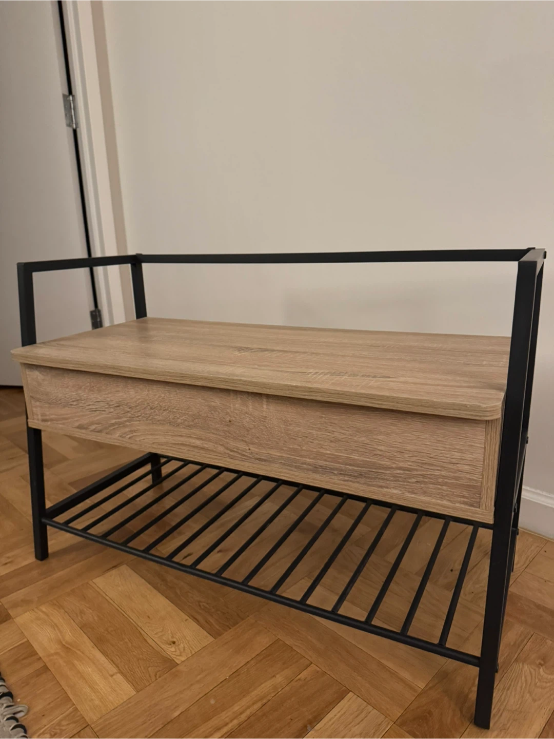 Storage Bench with Metal Frame