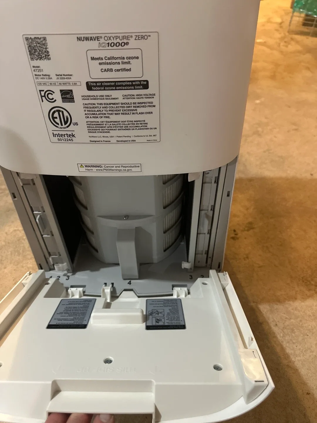 NuWave OxyPure Zero IQ1000e Air Purifier image indicator(3)