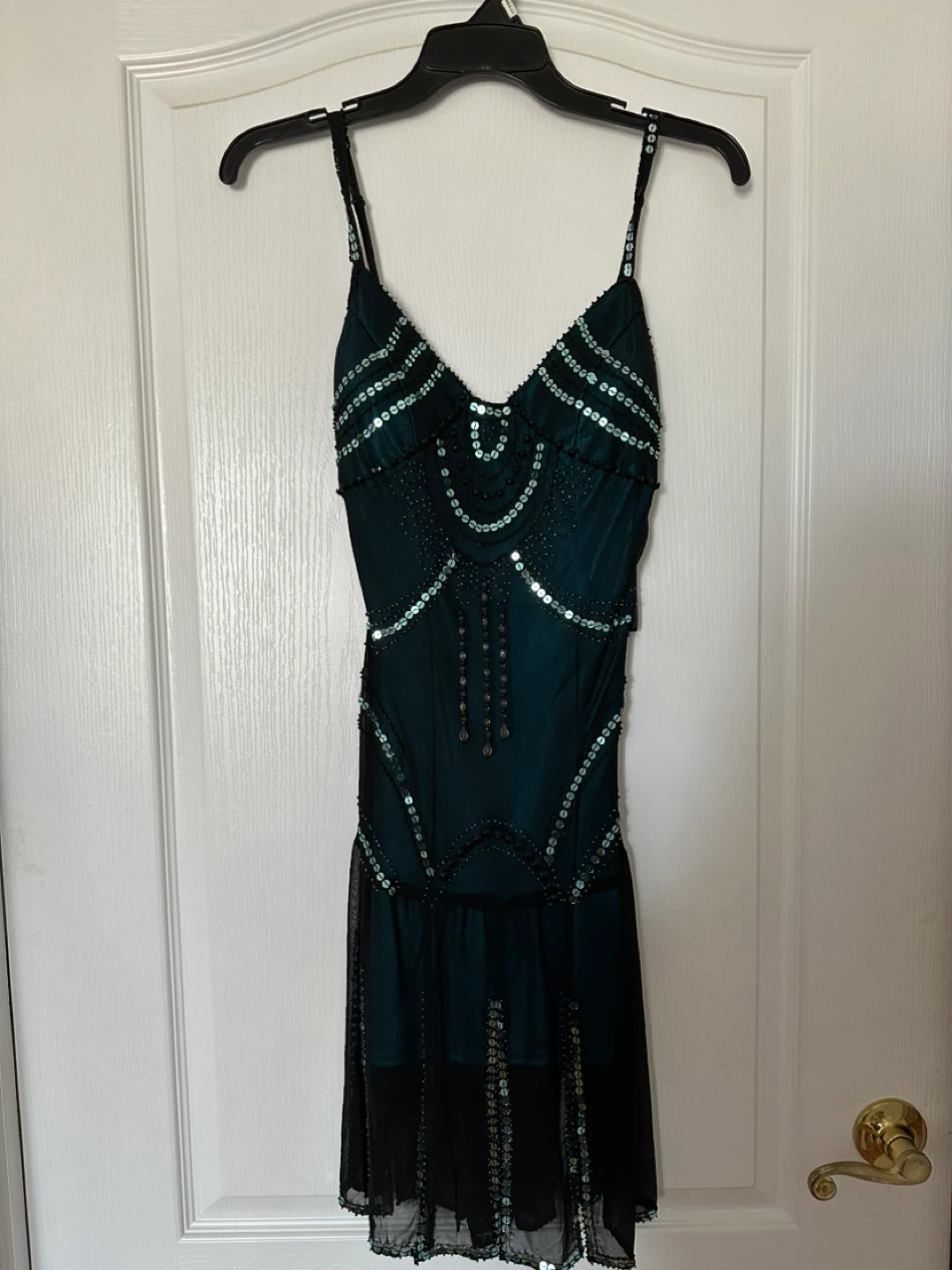 Emerald Green Sequin Dress