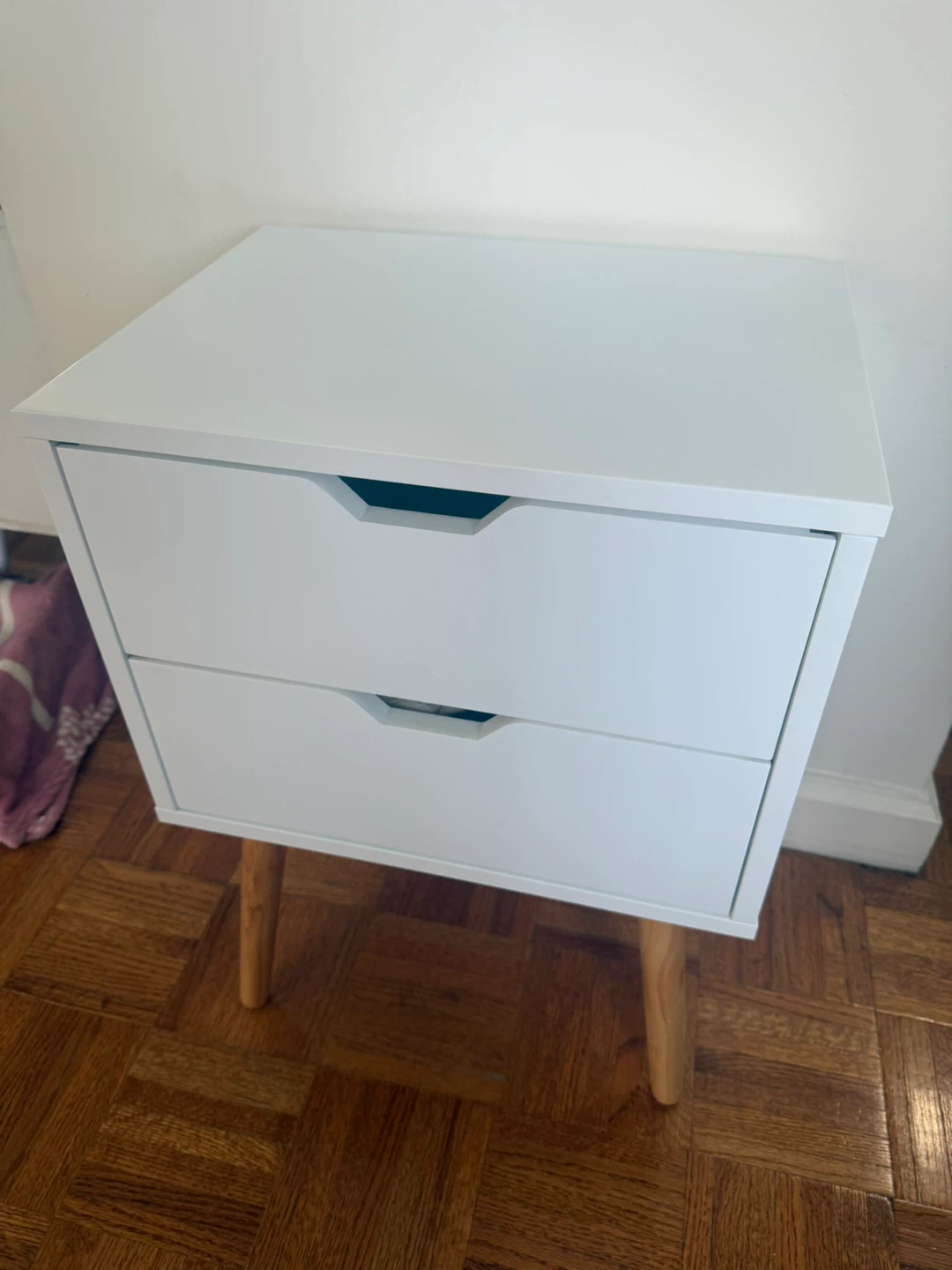 White 2-Drawer Nightstand - photo 2