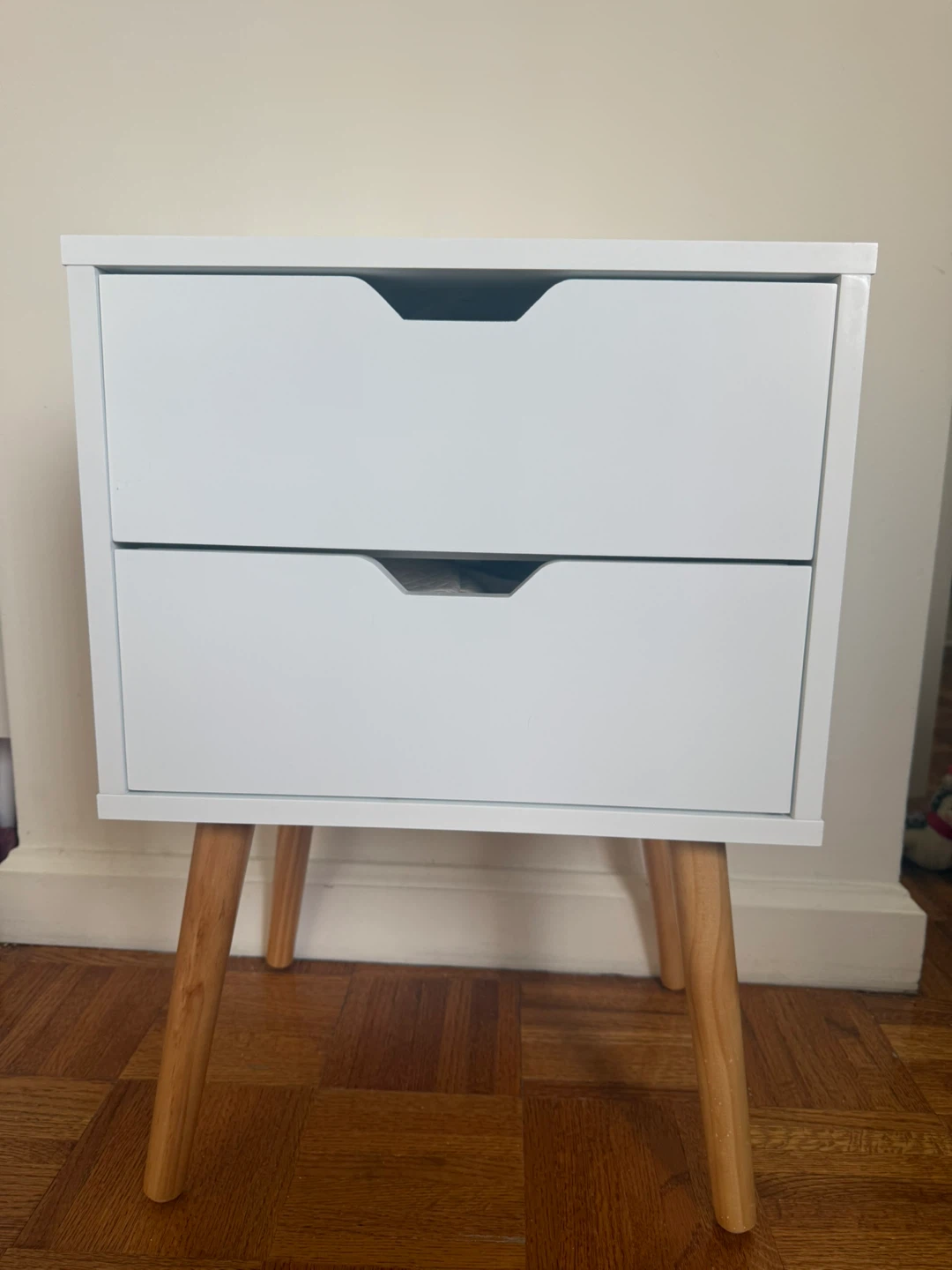 White 2-Drawer Nightstand - photo 3