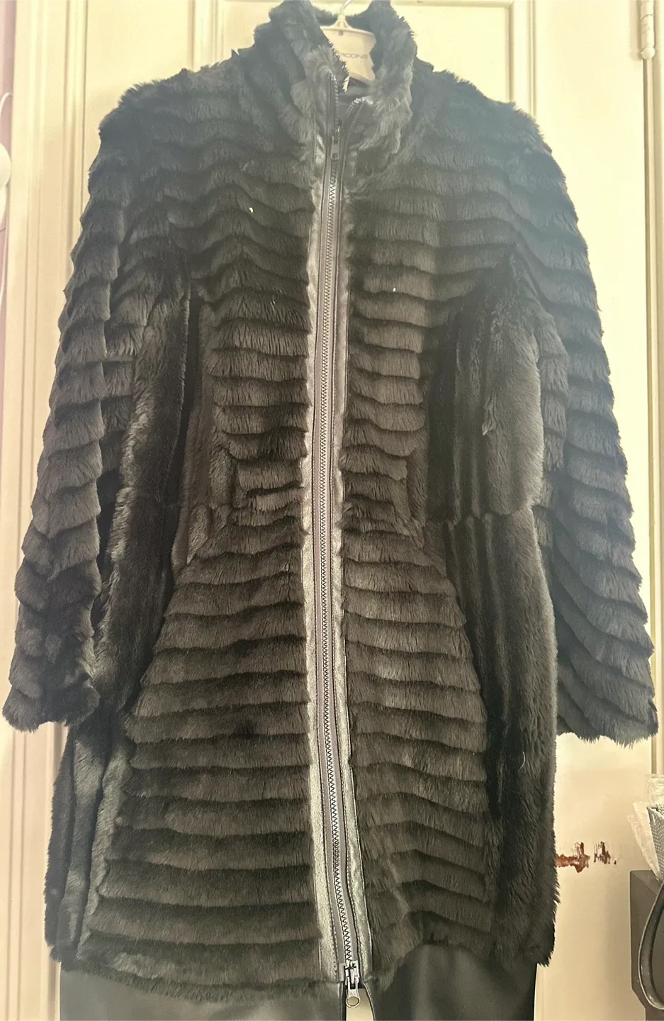 Black Faux Fur Coat thumbnail