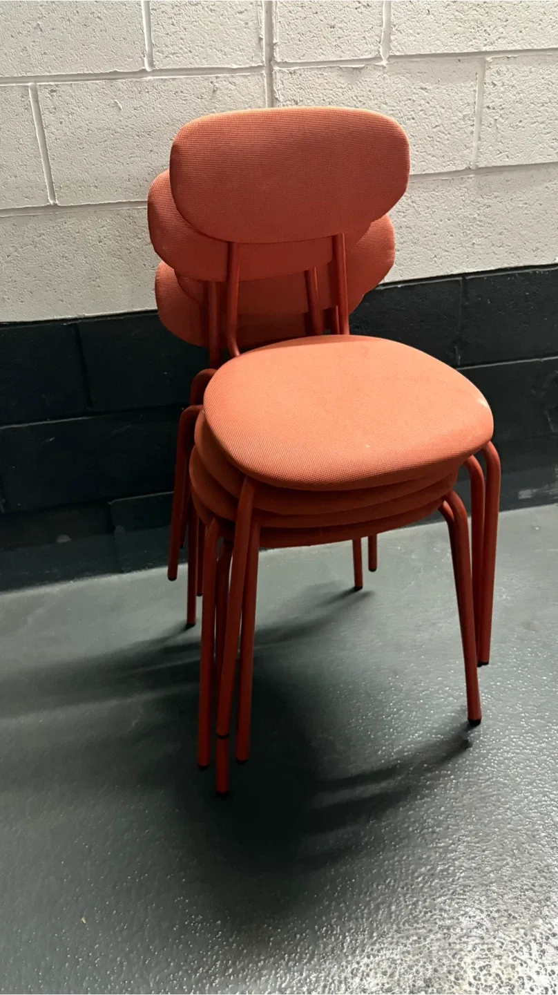 Orange Stacking Chairs - Set of 4 image indicator(3)