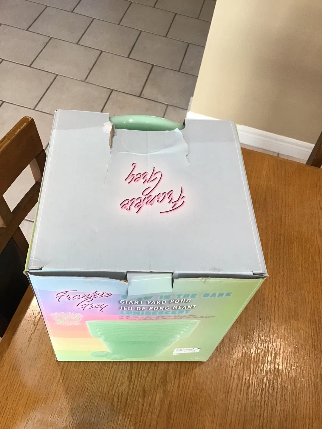 Frankie Grey Glow in the Dark Giant Yard Pong image indicator(5)