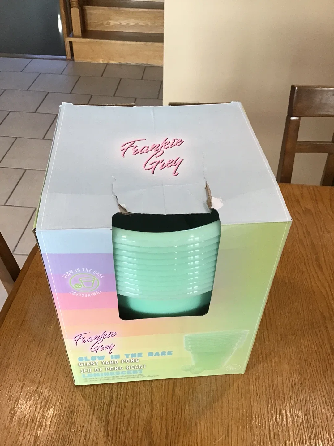 Frankie Grey Glow in the Dark Giant Yard Pong image indicator(6)