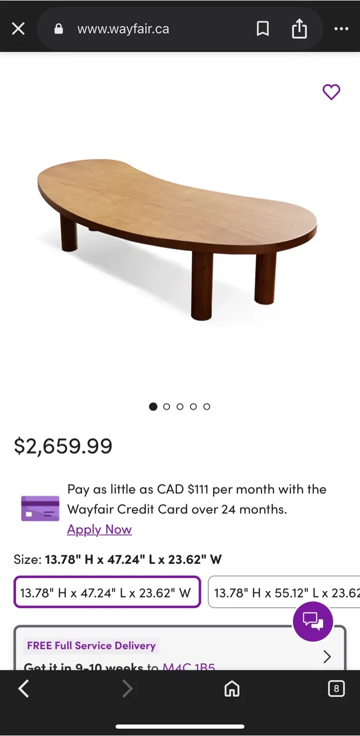 Wooden Coffee Table image indicator(3)