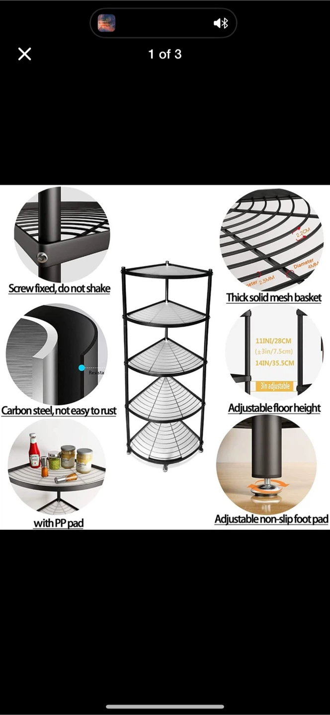 5-Tier Corner Shelf Organizer