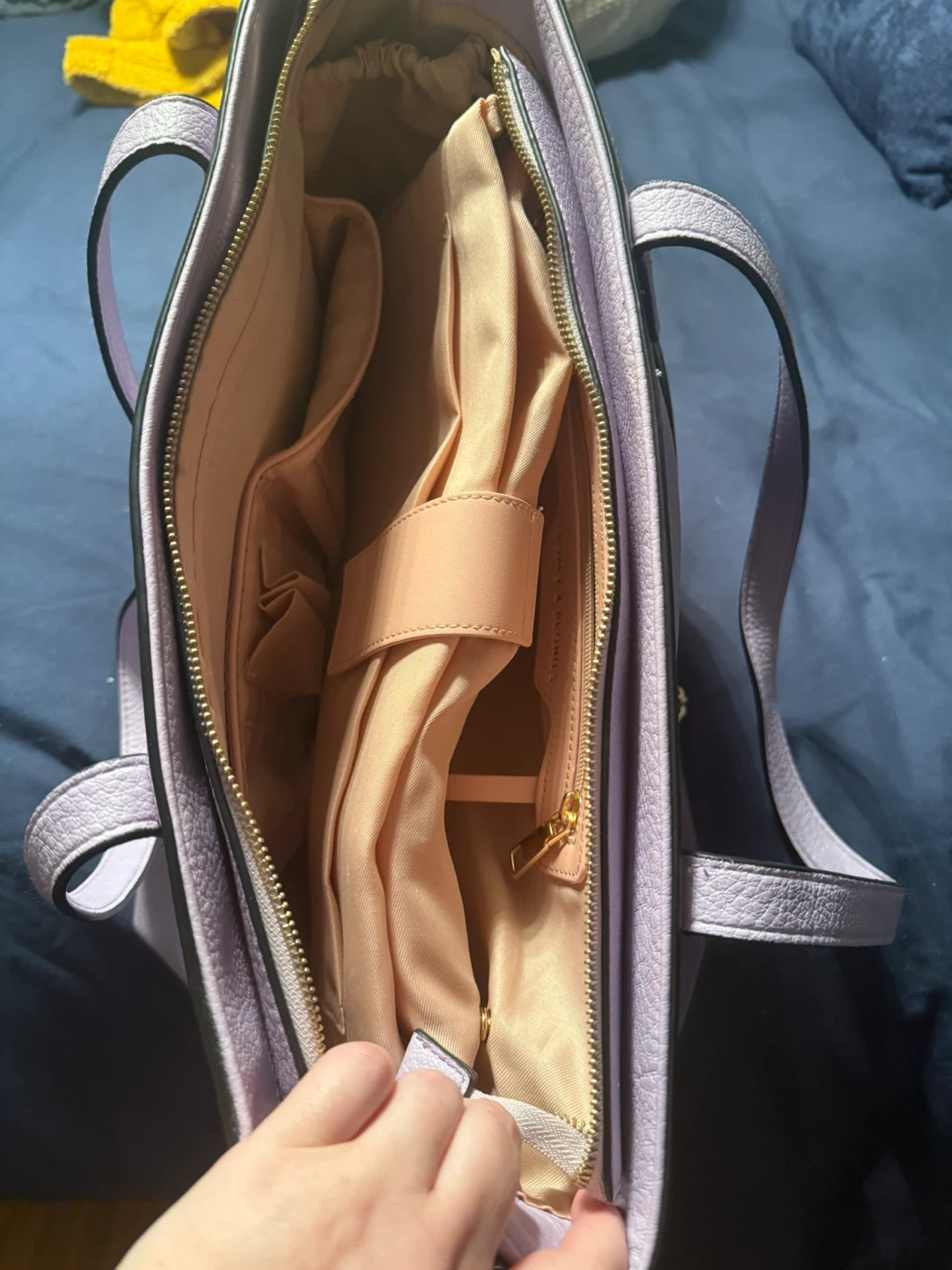 Poppy & Peonies Lilac Tote Bag - photo 3