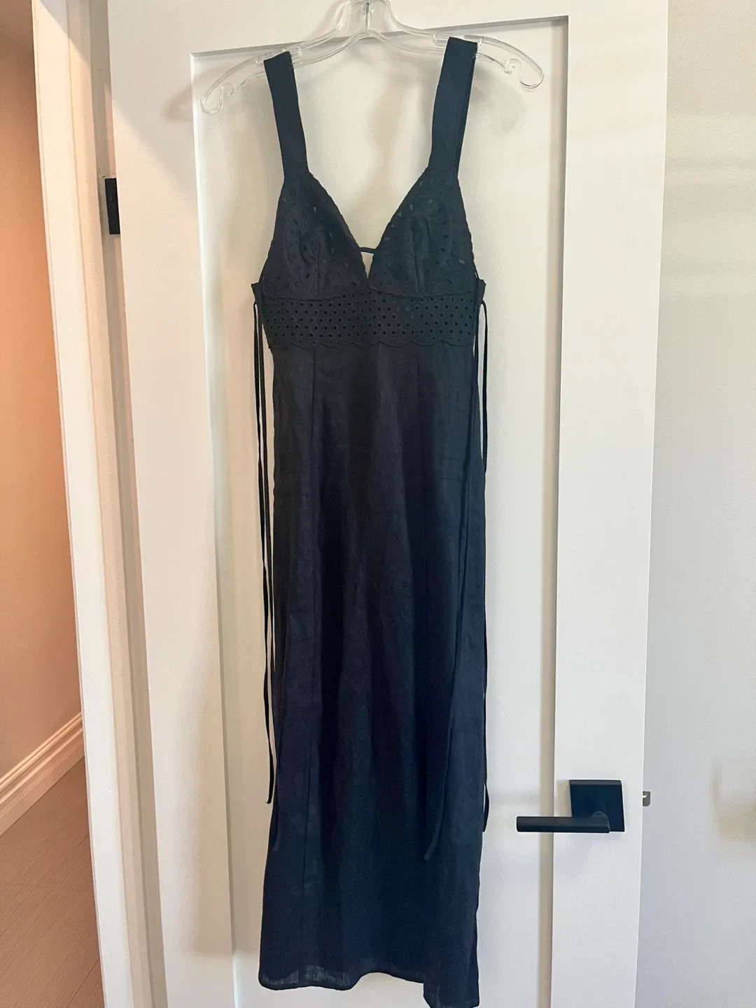 Linen embroidered dress NWT XS image indicator(2)