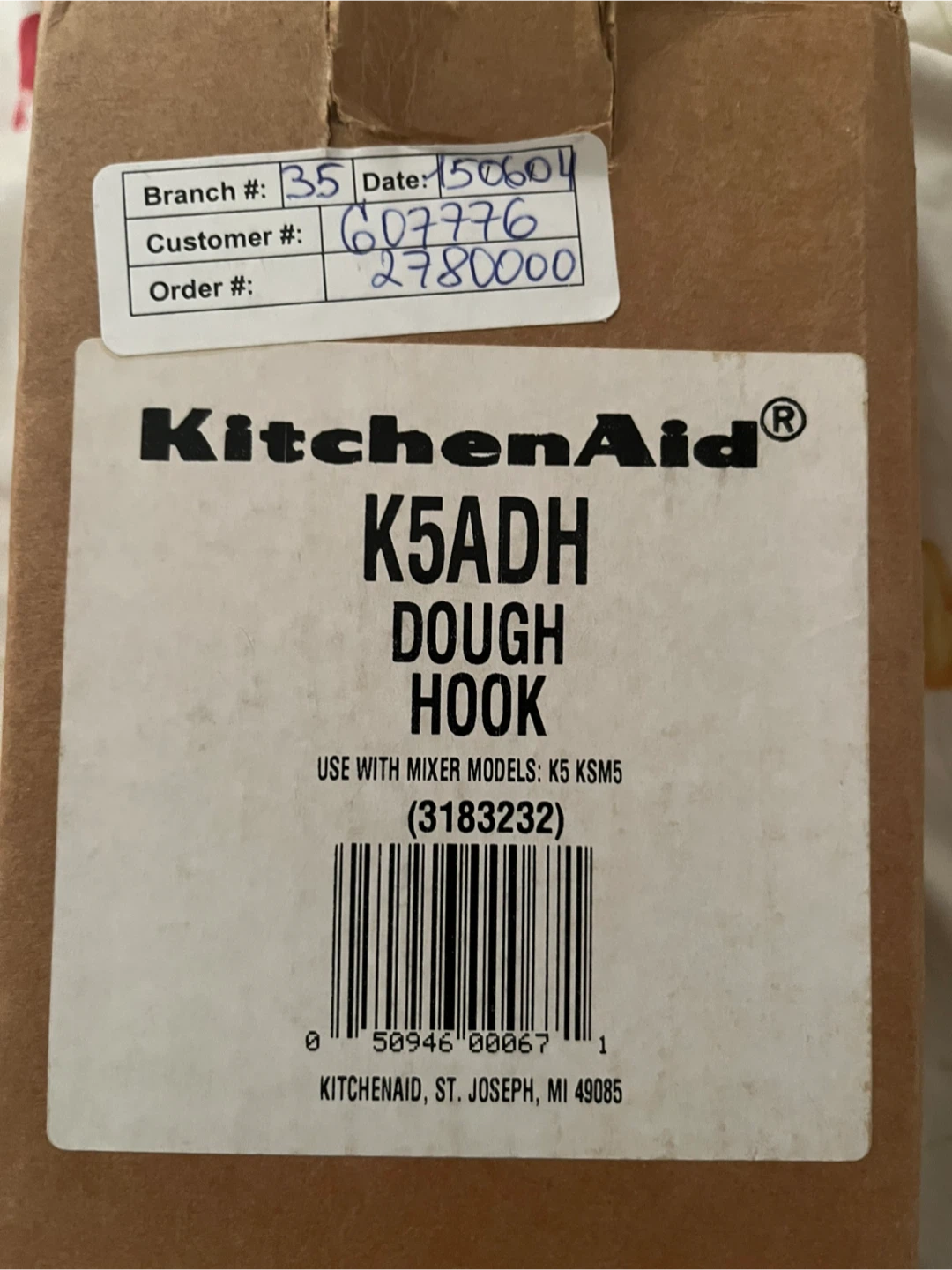 Kitchen Aid Dough Hook - photo 4