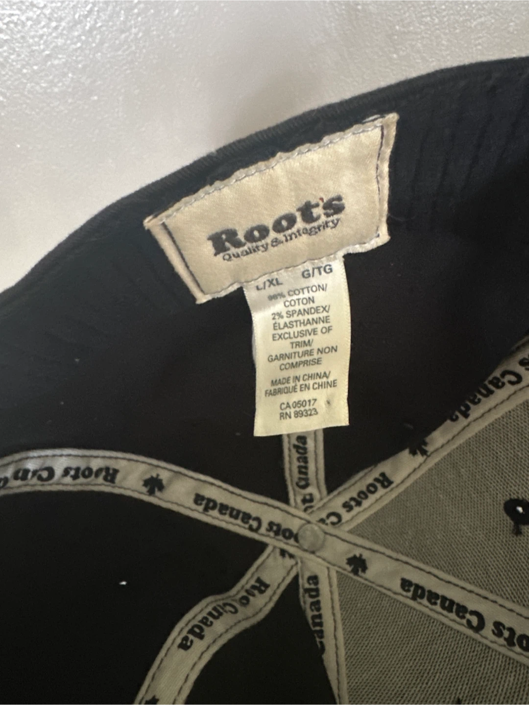 Roots Black Baseball Cap - L/XL - photo 2