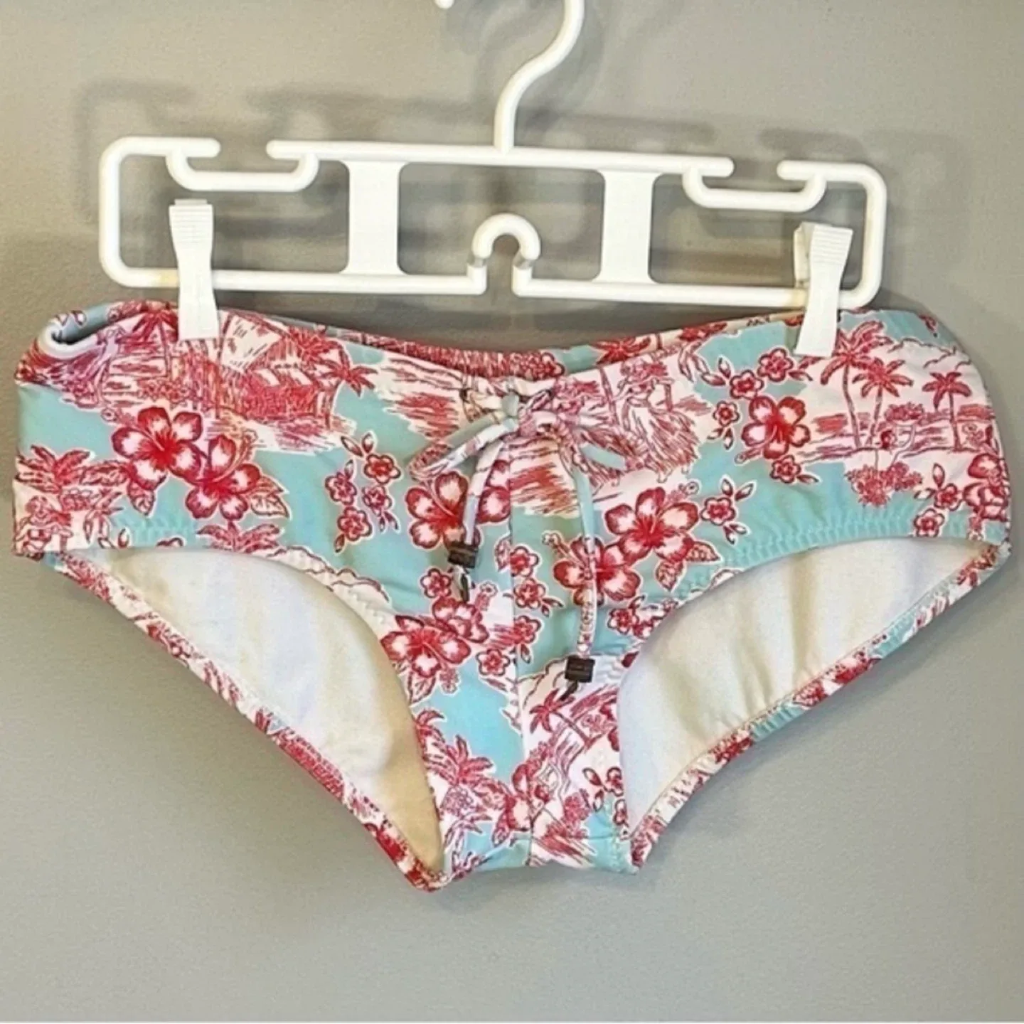 Vintage Y2K Pink Sands Hip Hugger Hipster Bikini Bottoms Size S thumbnail