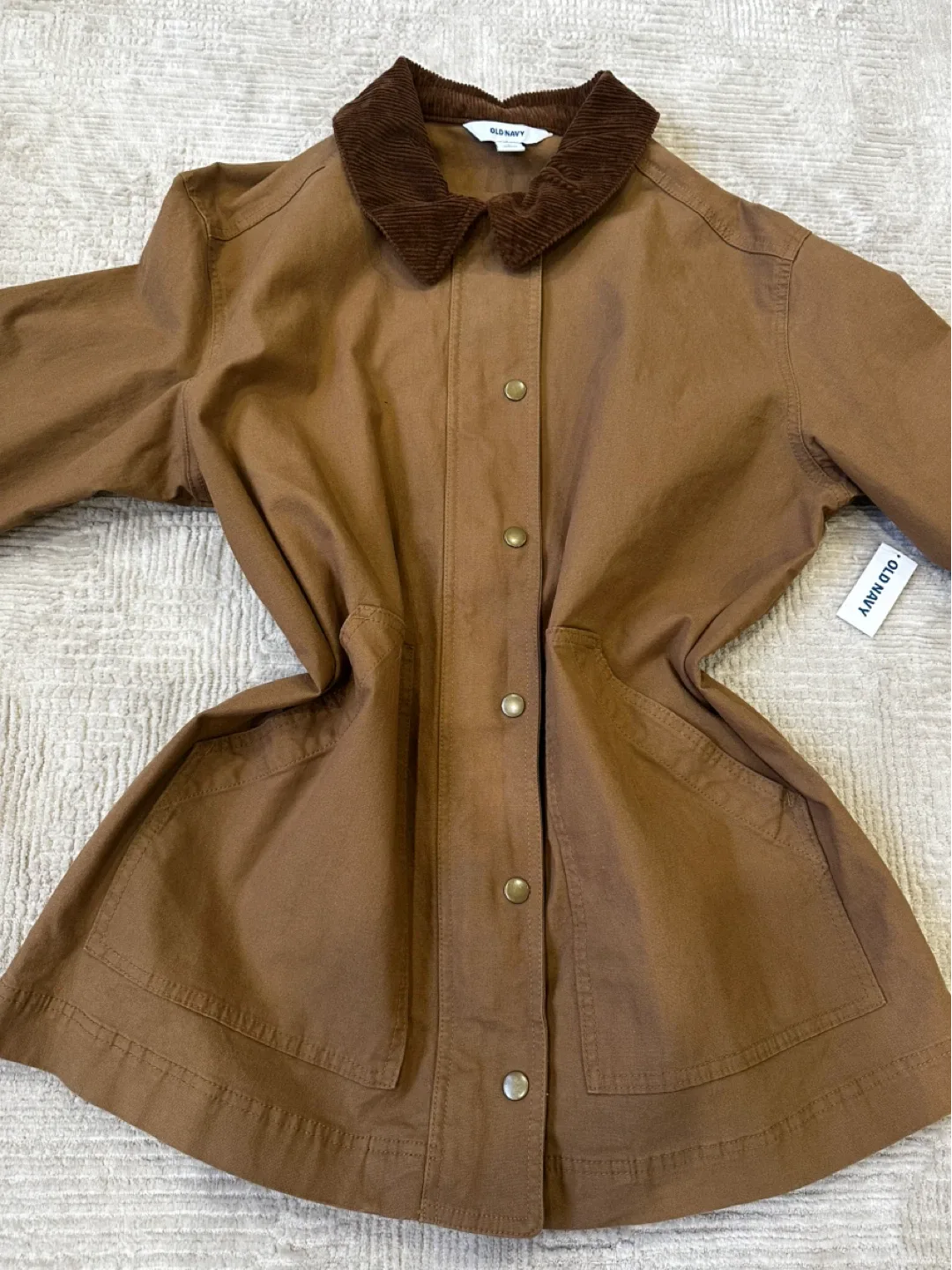 Old Navy Brown Corduroy Collar Jacket thumbnail