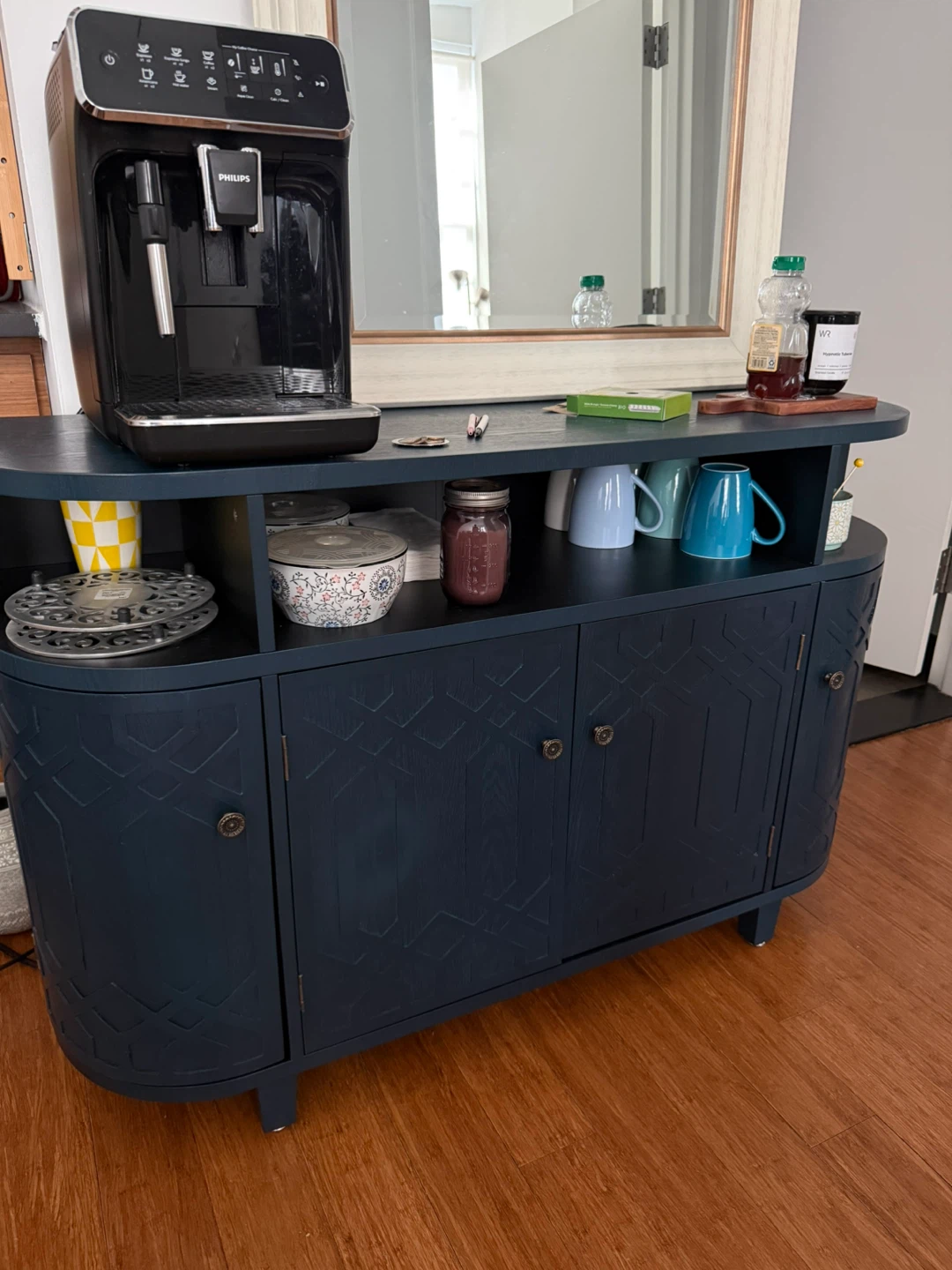 Bungalow Rose Curved Design Storage Cabinet - photo 3