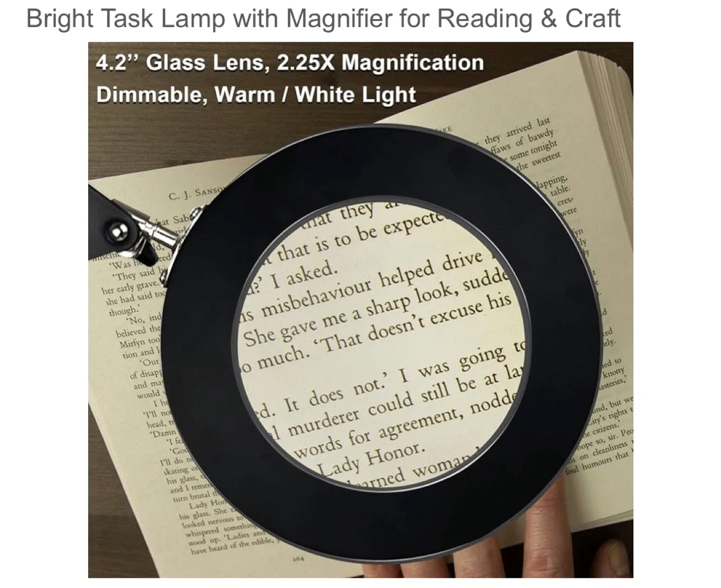 LED Magnifying Floor Lamp with Clamp image indicator(3)