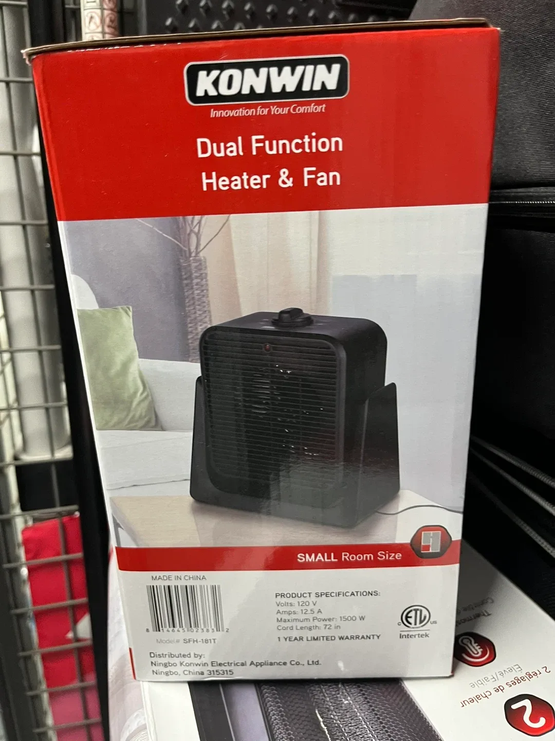 Konwin Dual Function Heater & Fan - Small Room Size thumbnail