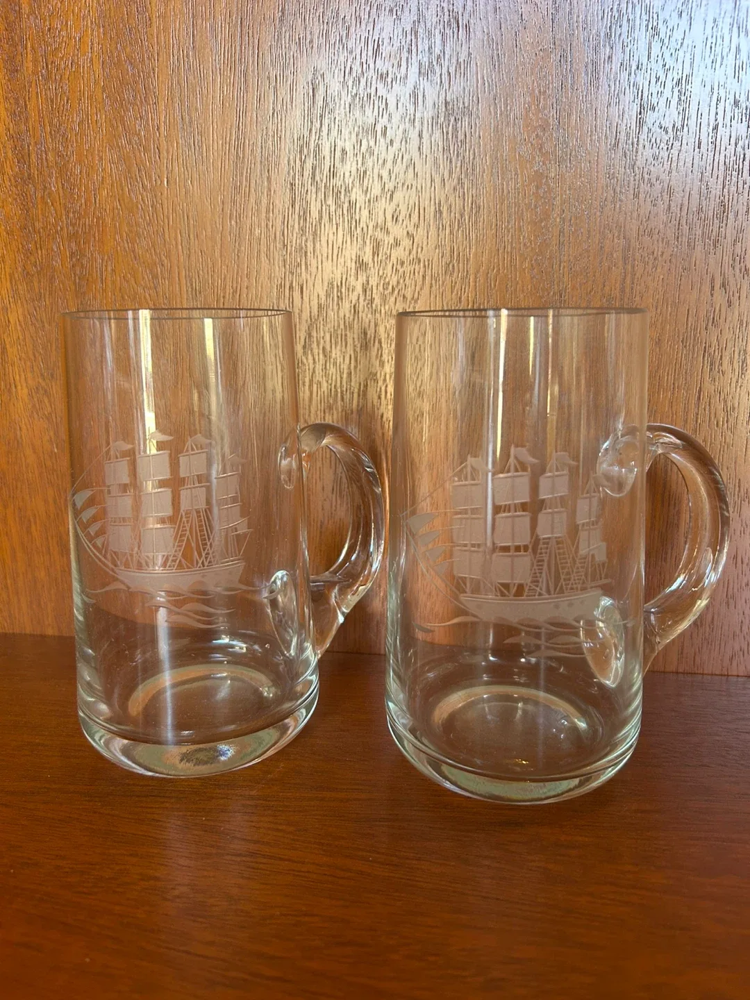 Nautical Ship Etched Glass Set image indicator(3)