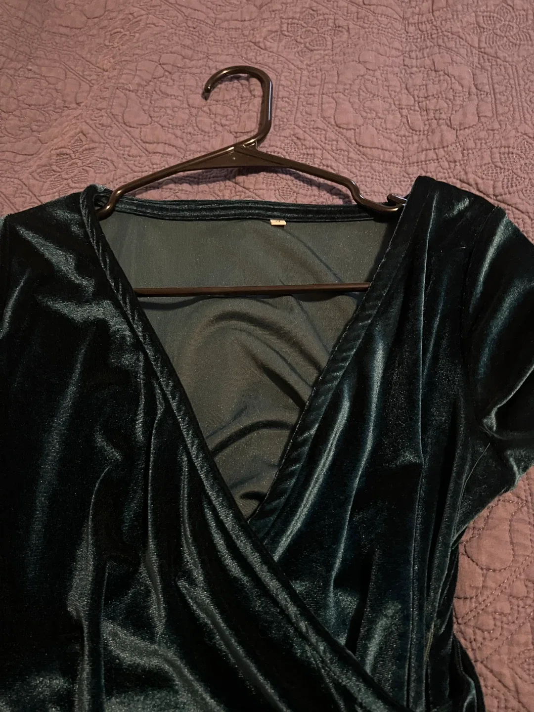 Green Velvet Dress - Size S image indicator(6)