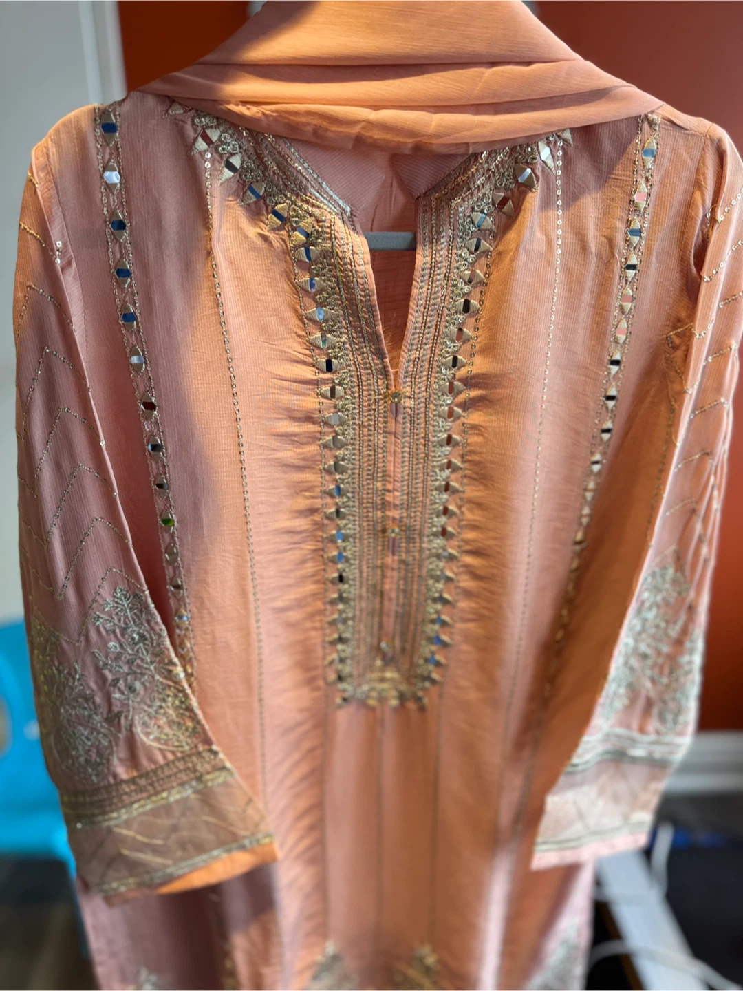 Peach Salwar Kameez Suit - photo 3