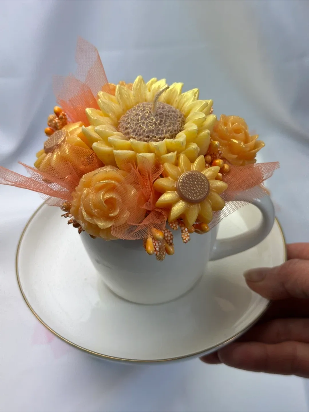Autumn bouquet in a handmade tea cup.💐 image indicator(4)