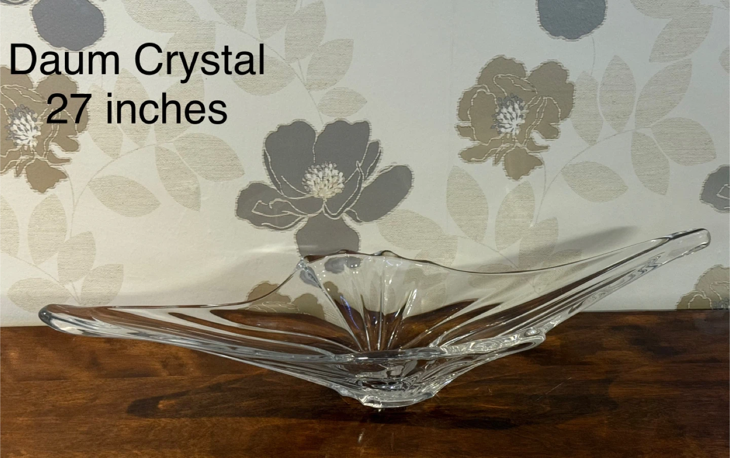 Daum Crystal 27-Inch Decorative Bowl