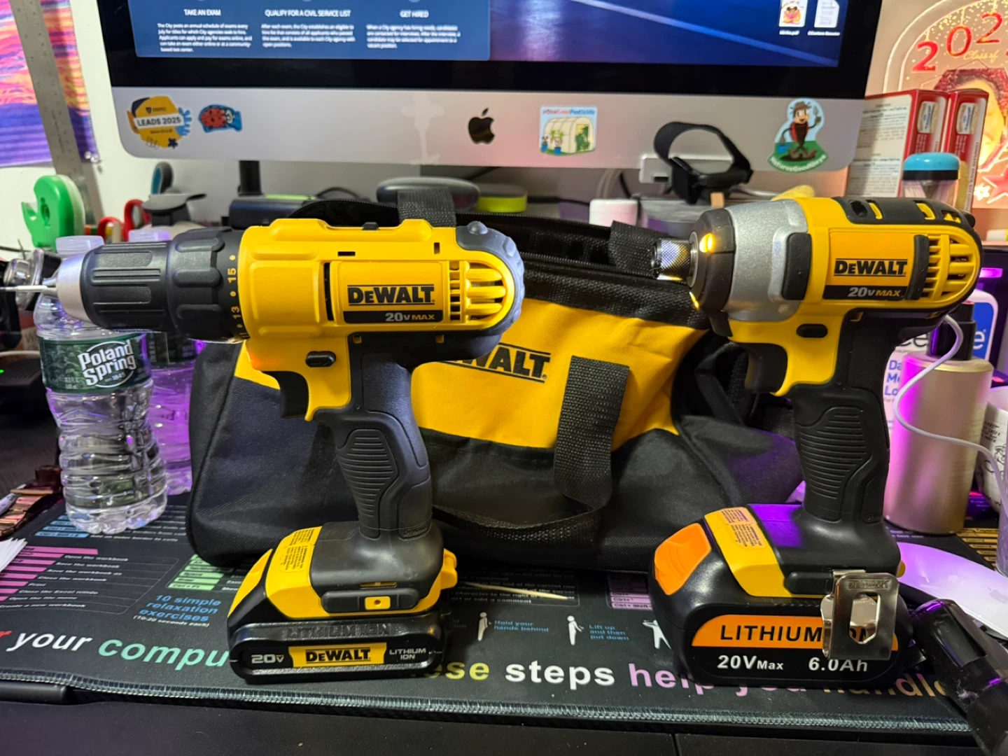 DeWalt 20V Cordless Drill/Impact Driver Kit & Wireless Ratchet