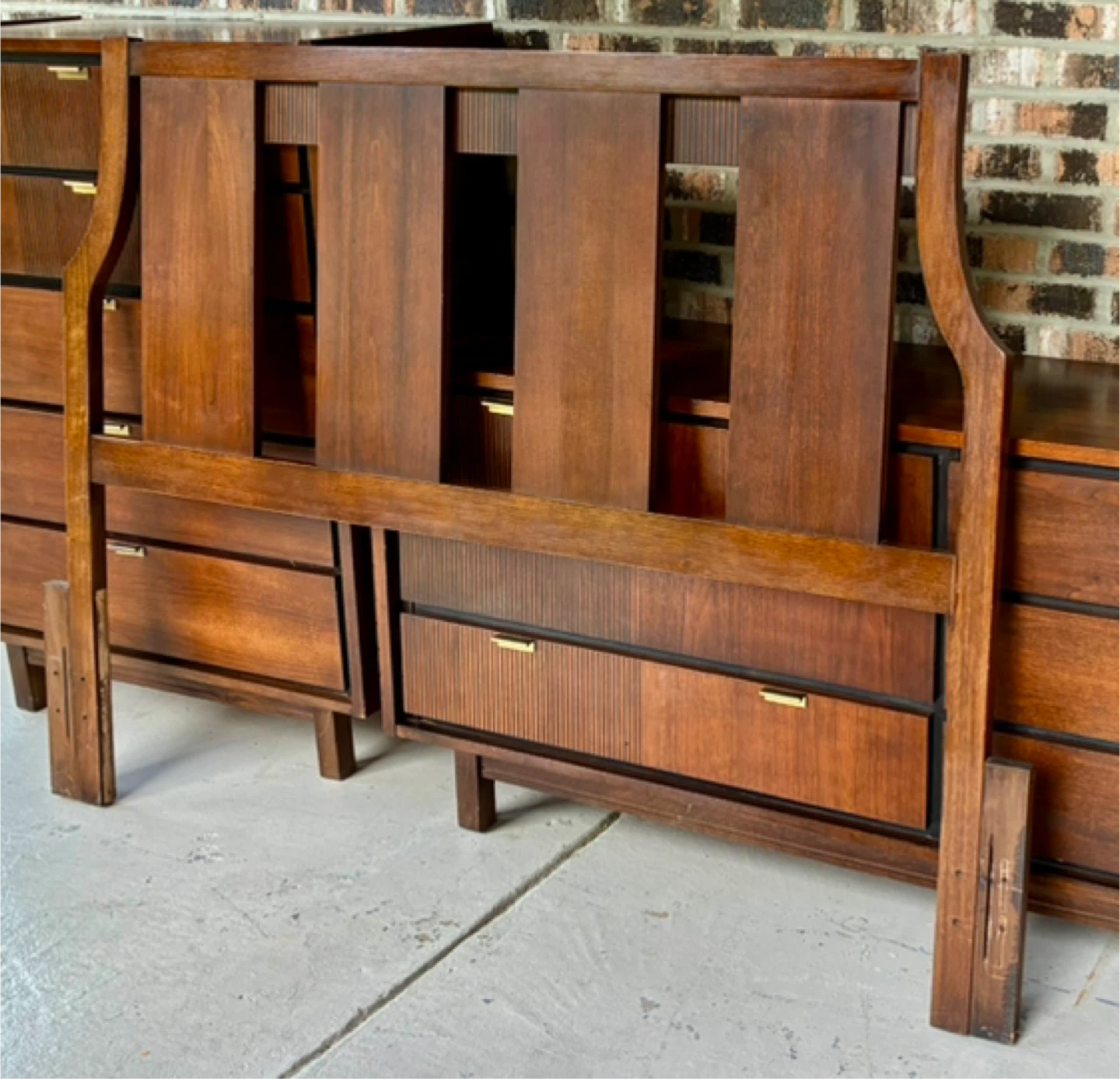 Vintage Mid-Century Modern Headboard