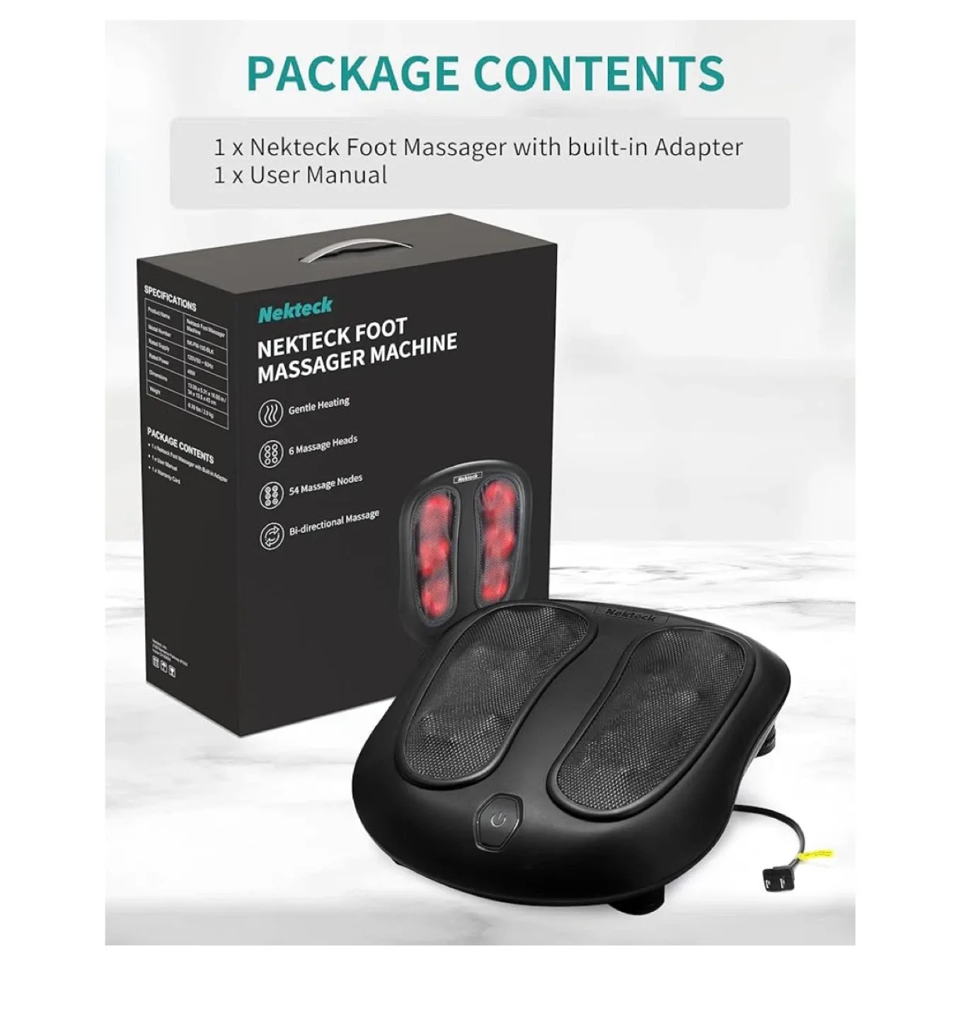 Nekteck Foot Massager Machine with Heat image indicator(2)