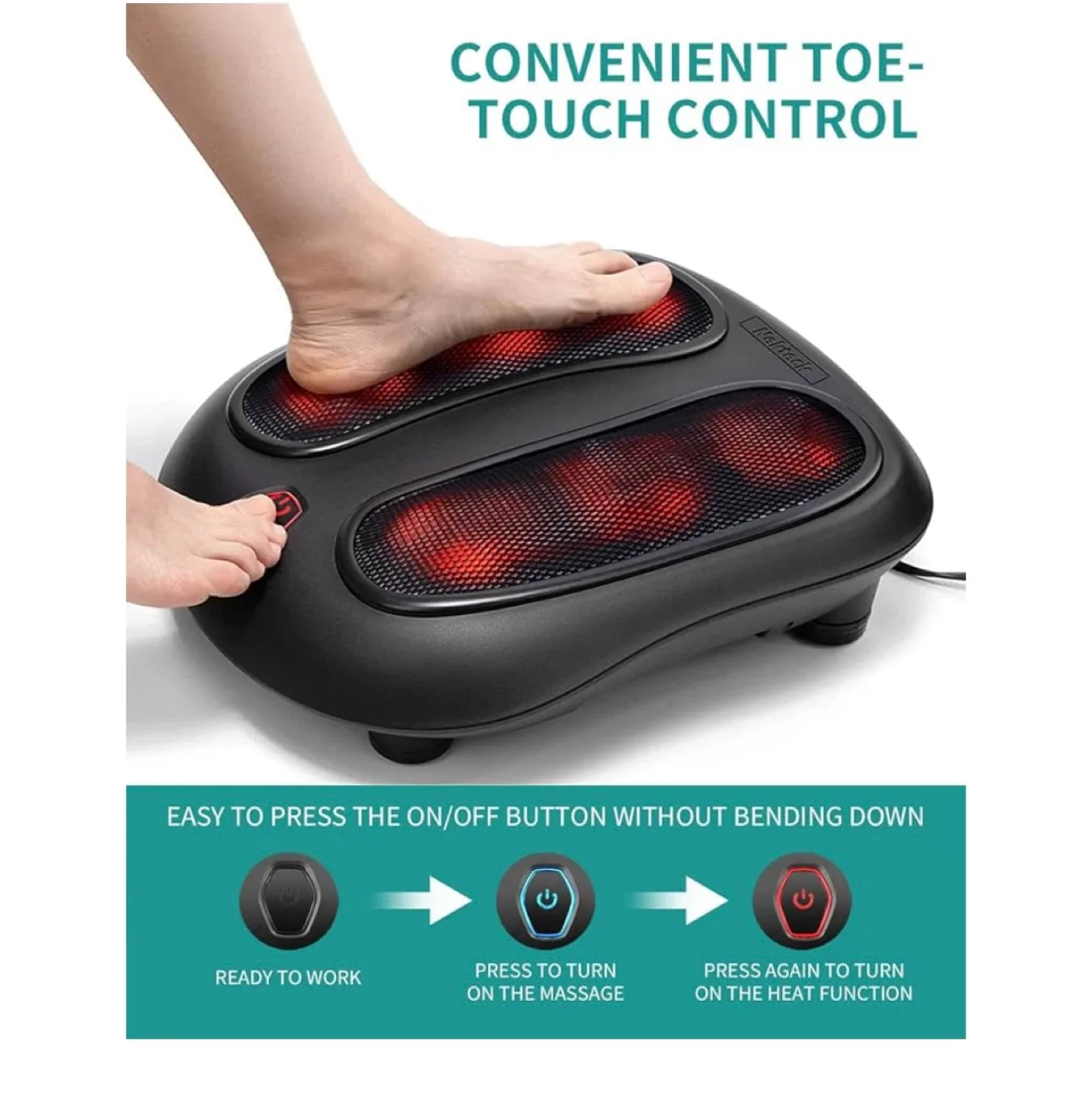 Nekteck Foot Massager Machine with Heat image indicator(4)