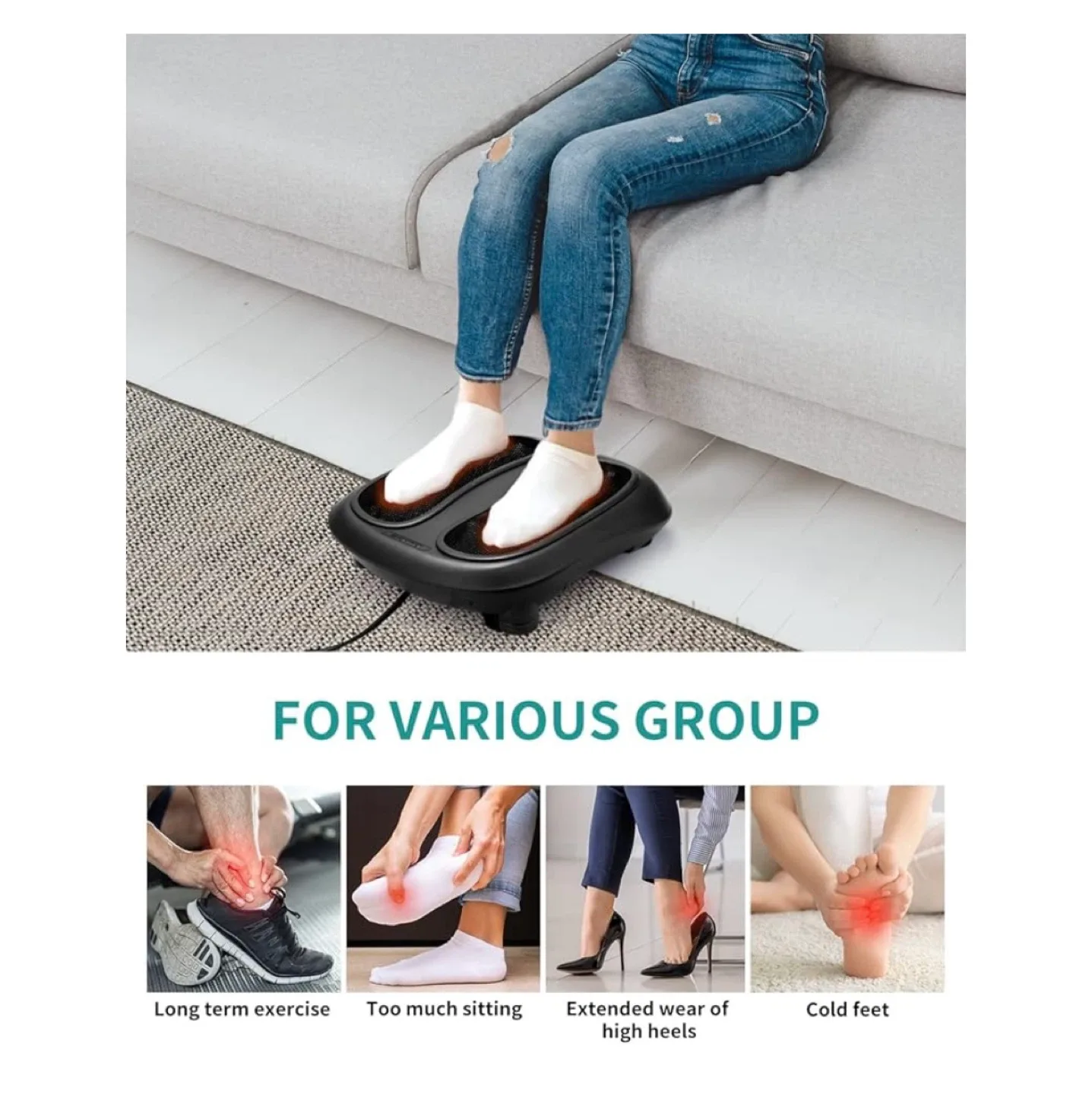 Nekteck Foot Massager Machine with Heat image indicator(8)