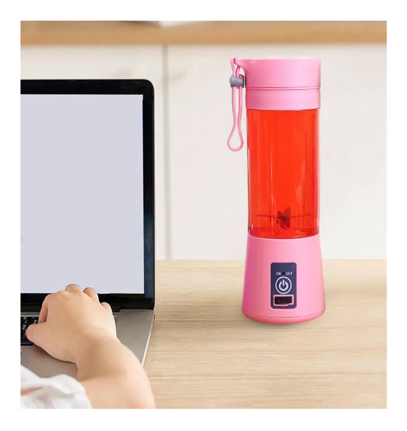 Pink Portable Blender image indicator(6)