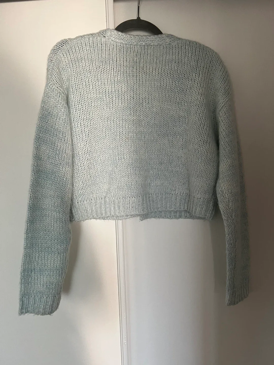 NA-KD Light Blue Knit Cardigan - Size S image indicator(3)